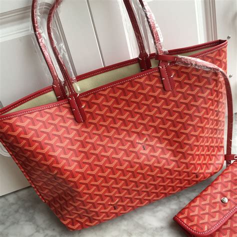 goyard red bag|goyard tote bag size.